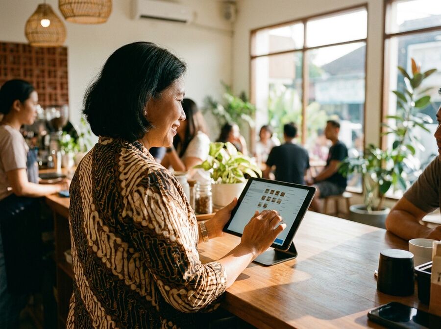 Tampilan aplikasi Kafe & Restoran - Metanotech ERP
